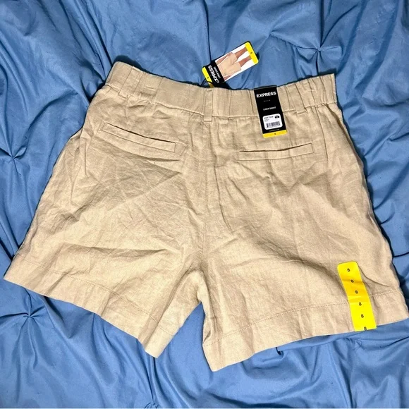 EXPRESS Linen Shorts – Size 8 – New With Tags - Picture 2 of 6